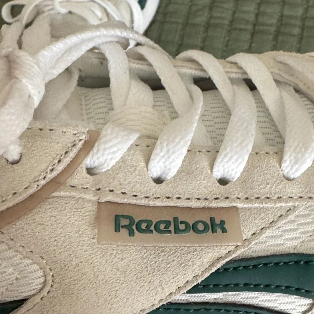 Reebok Cream and Green Athletic Shoes - Picture 2 of 6
